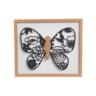Framed Layered Butterfly Wall Sign