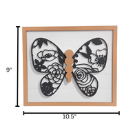 Framed Layered Butterfly Wall Sign