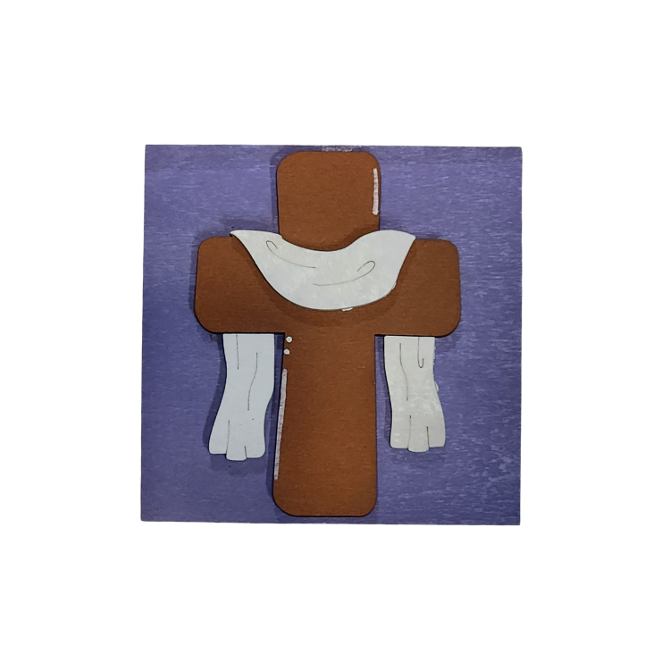 Cross with Cloth Faith Sign