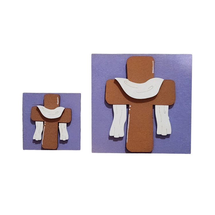 Cross with Cloth Faith Sign