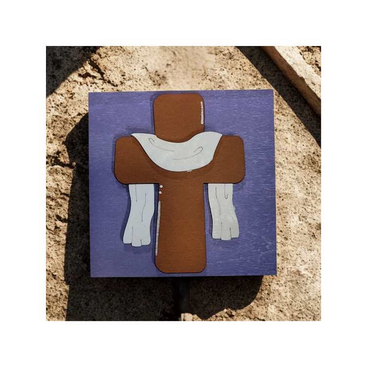 Cross with Cloth Faith Sign