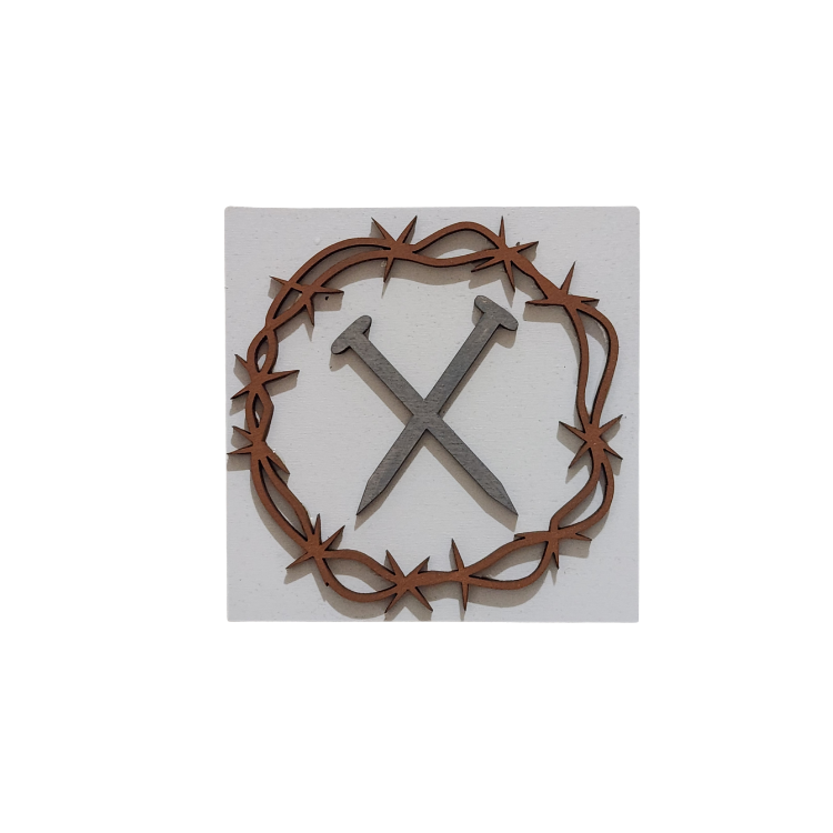 Crown and Nails Faith Sign