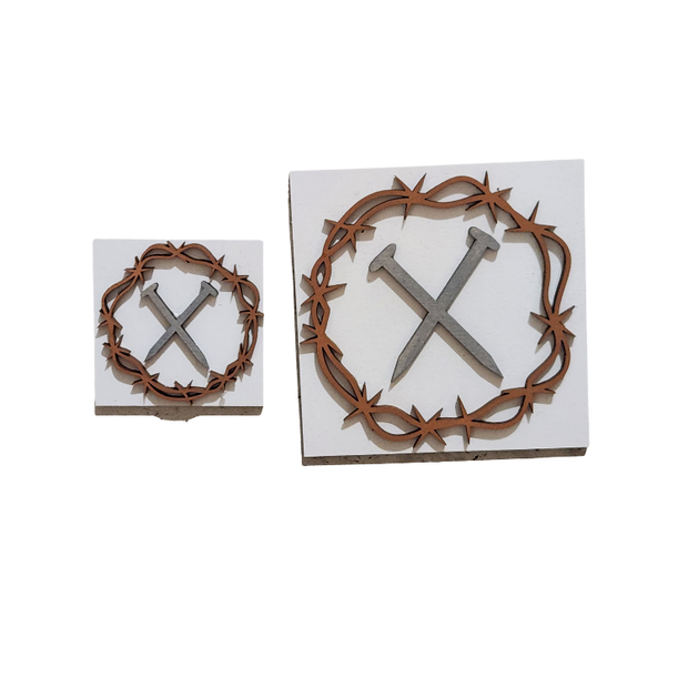 Crown and Nails Faith Sign