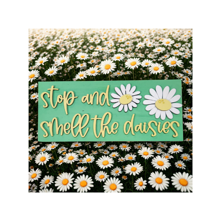 “Stop and Smell the Daisies” Spring Sign