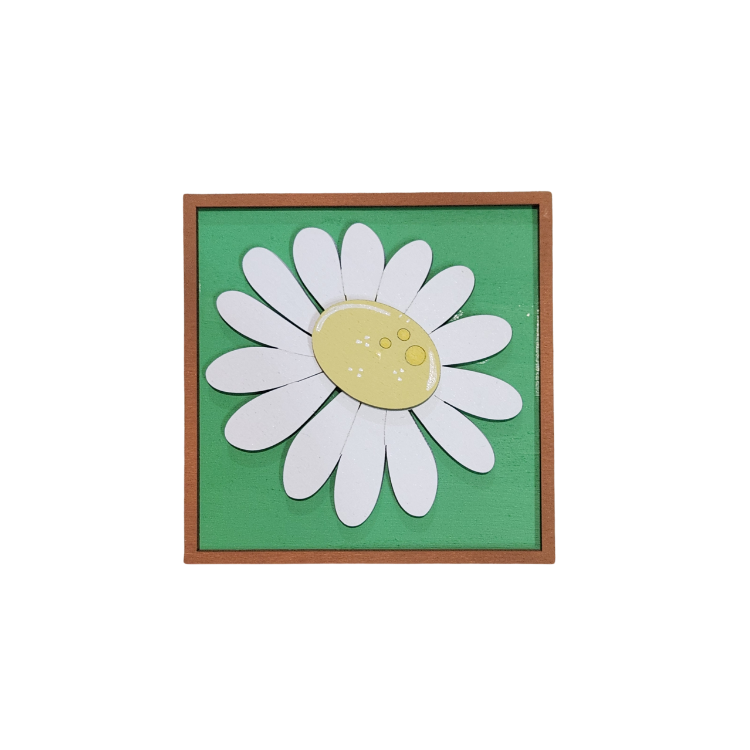 Framed Daisy Spring Sign