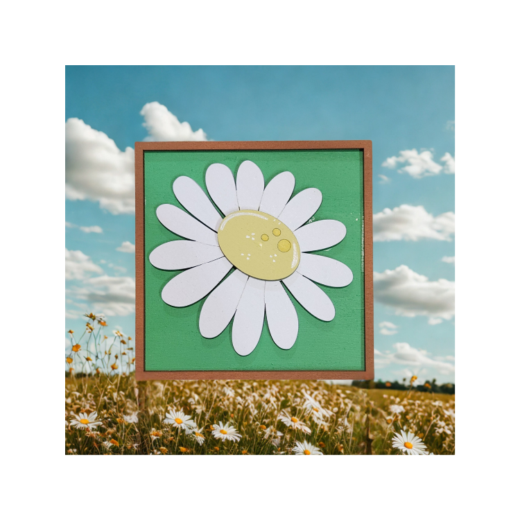 Framed Daisy Spring Sign