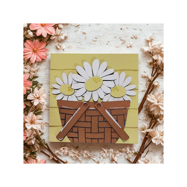 Daisy Basket Spring Sign