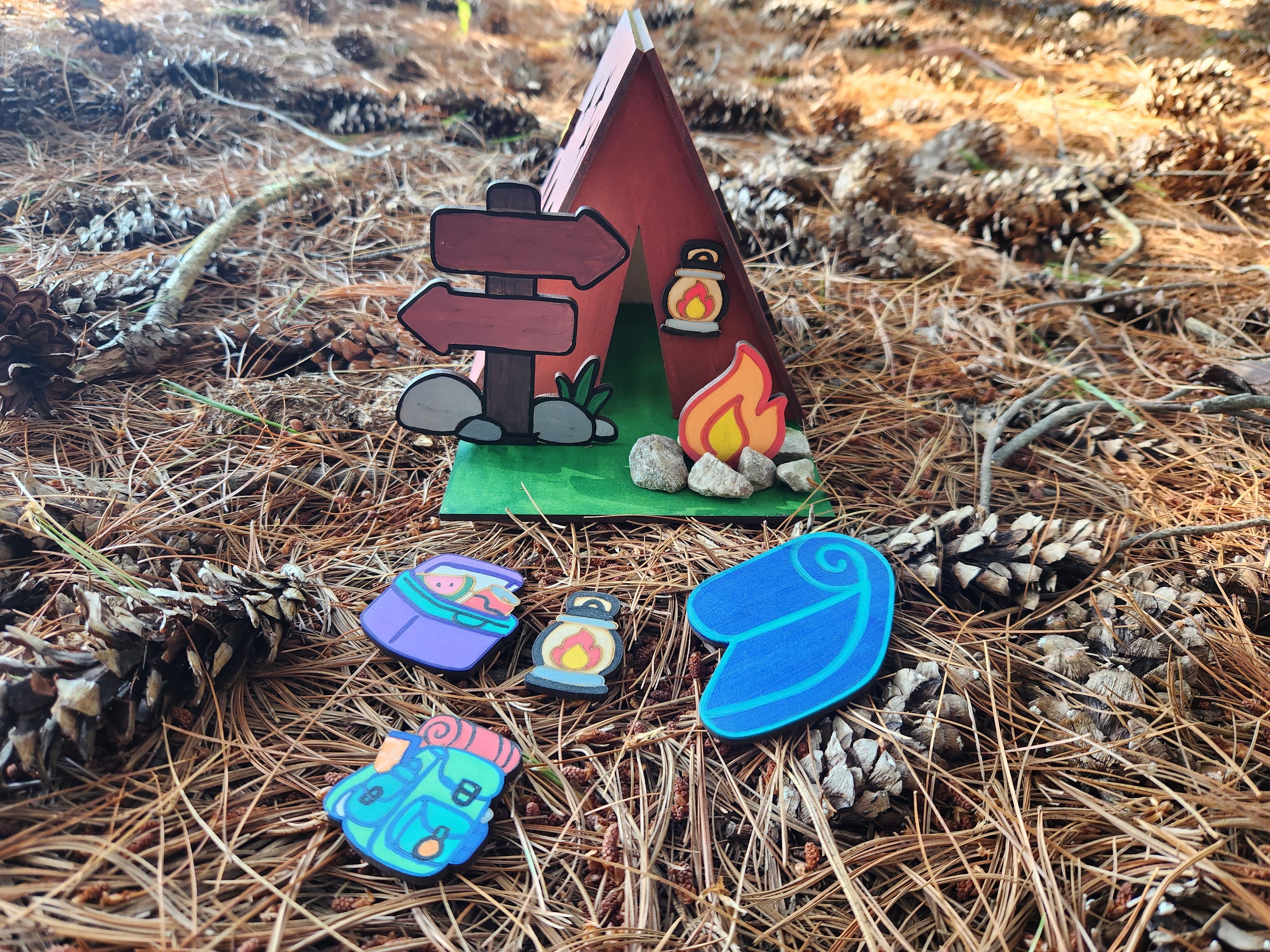 ⛺ Build-a-Tent Camp Scene