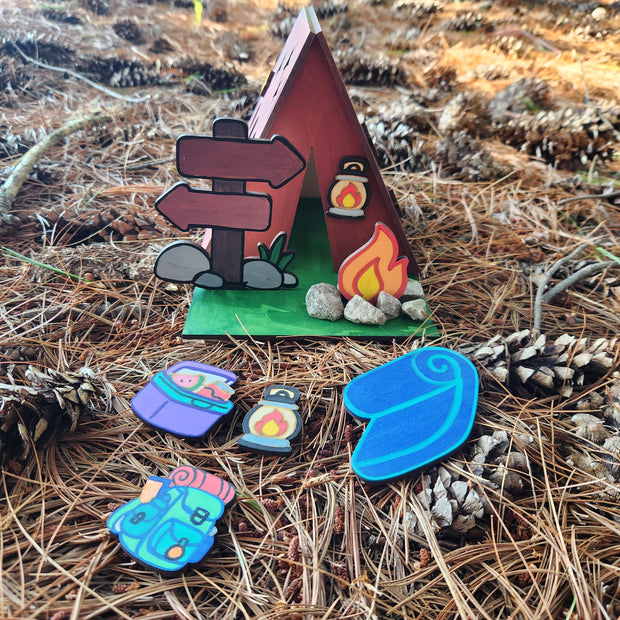 ⛺ Build-a-Tent Camp Scene