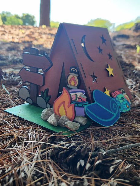 ⛺ Build-a-Tent Camp Scene