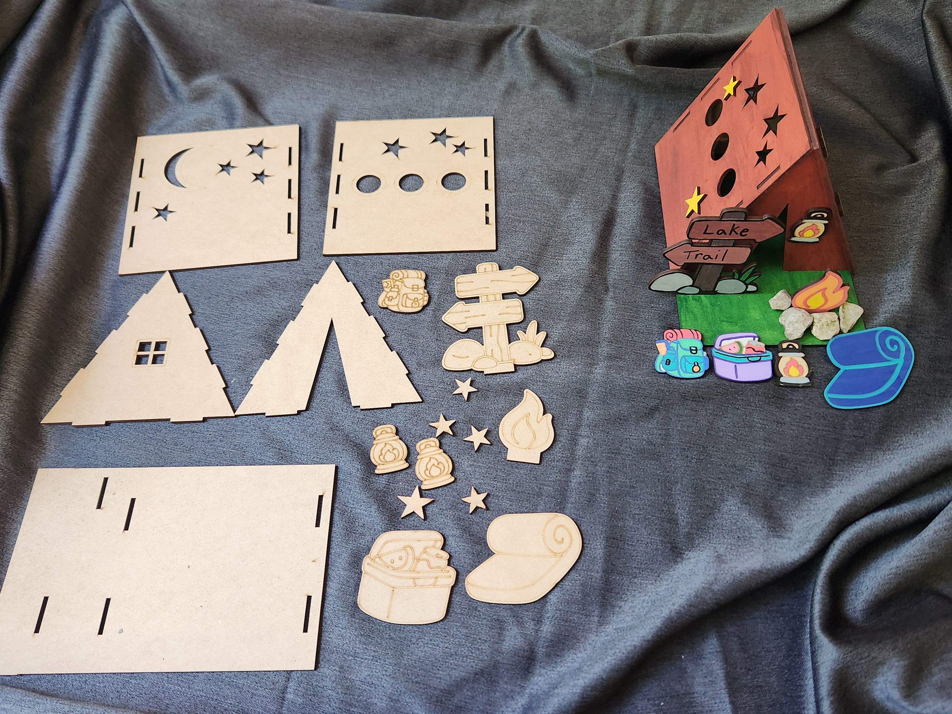 ⛺ Build-a-Tent Camp Scene