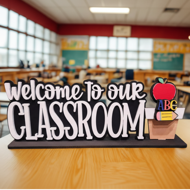 Welcome to Our Classroom – Interchangeable Teacher Sign