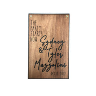 Personalized Wedding Sign -  The Party Starts Now