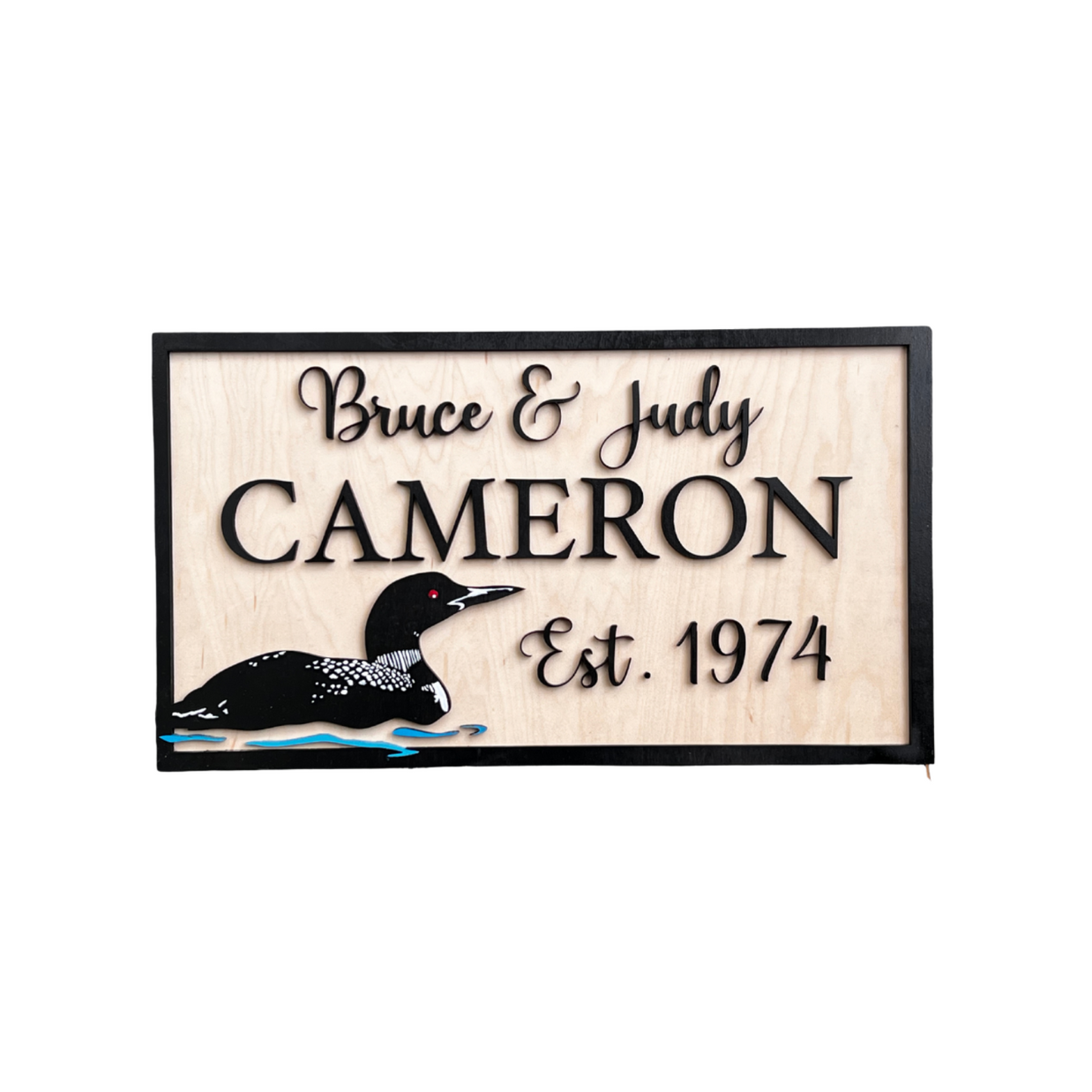 Family Name Sign - Loon Design