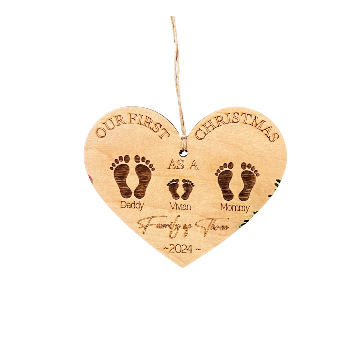 Baby's First Christmas Ornament - Single Side