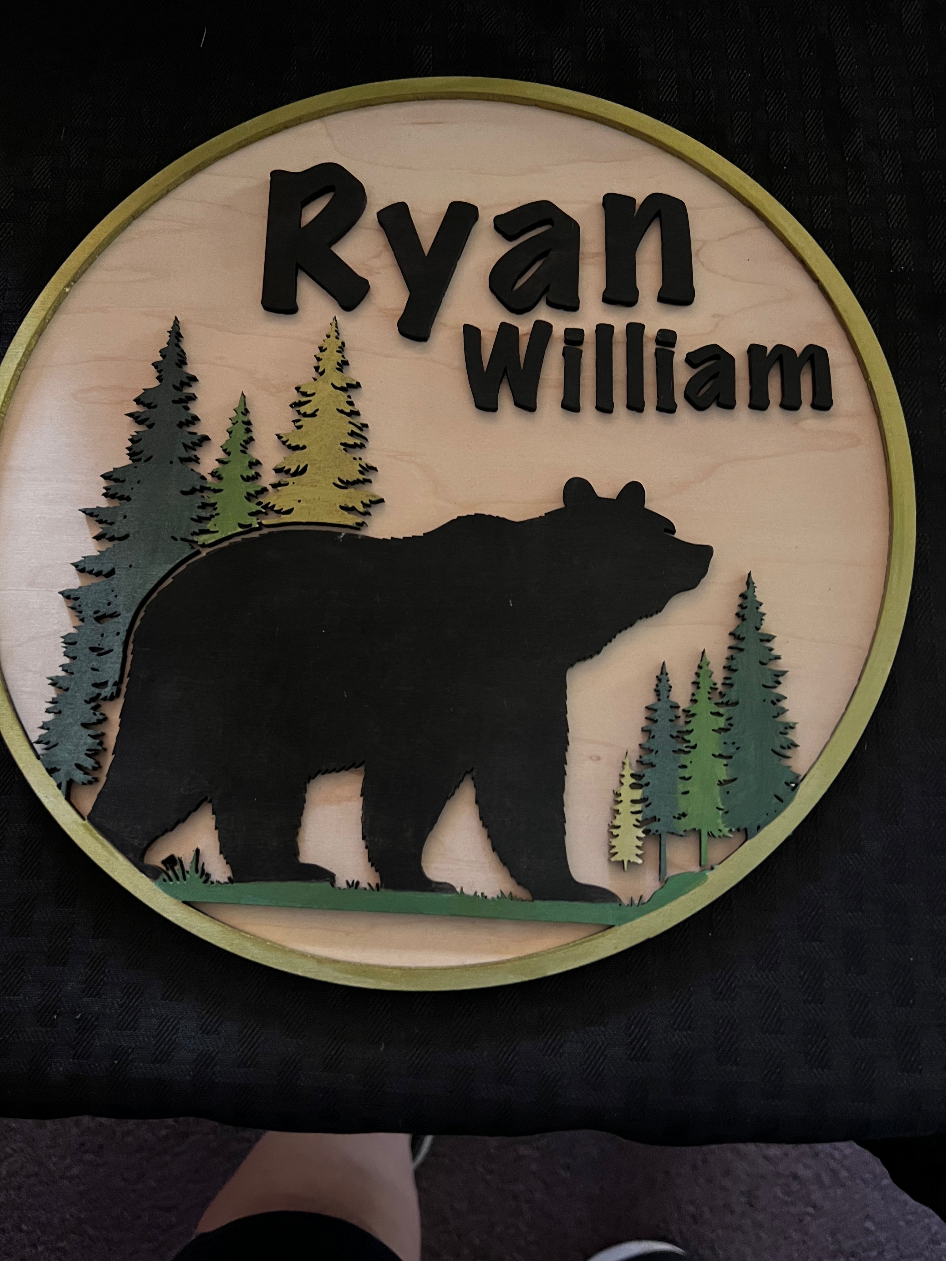 Bear Custom Sign Idea