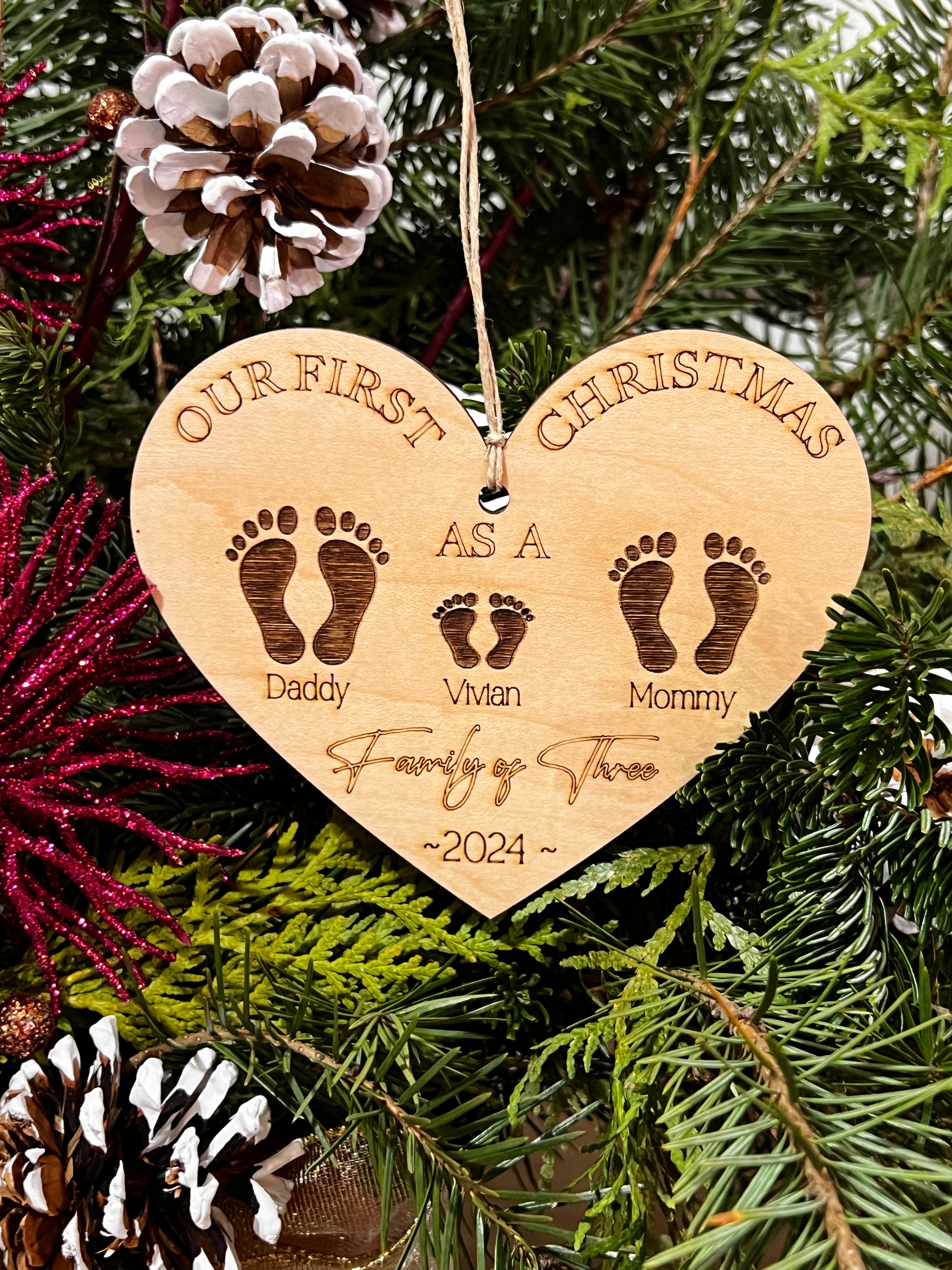 Baby's First Christmas Ornament - Single Side