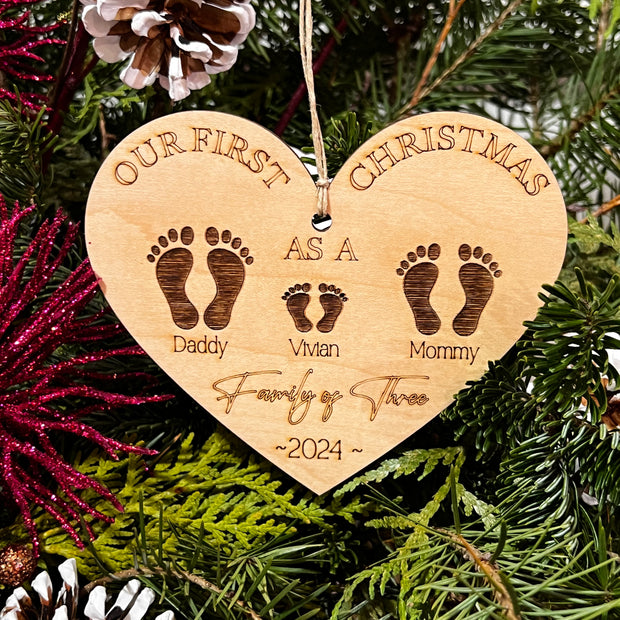 Baby's First Christmas Ornament - Single Side