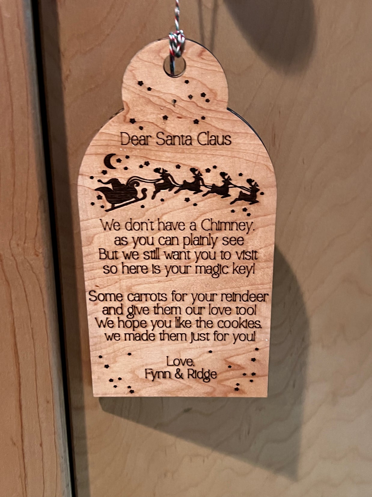 Santa’s Magic Key Door Hanger – For Homes Without a Chimney