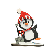 Freestanding Winter Penguin - Shovel