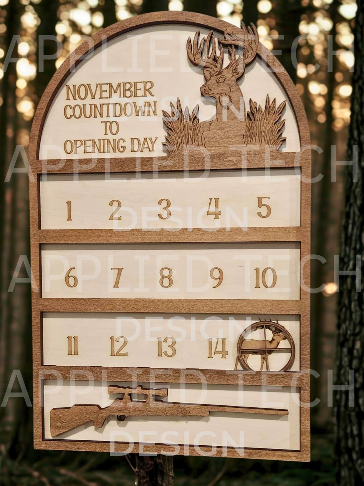 November Hunting Countdown (LARGE 18"w x 23.25"h)