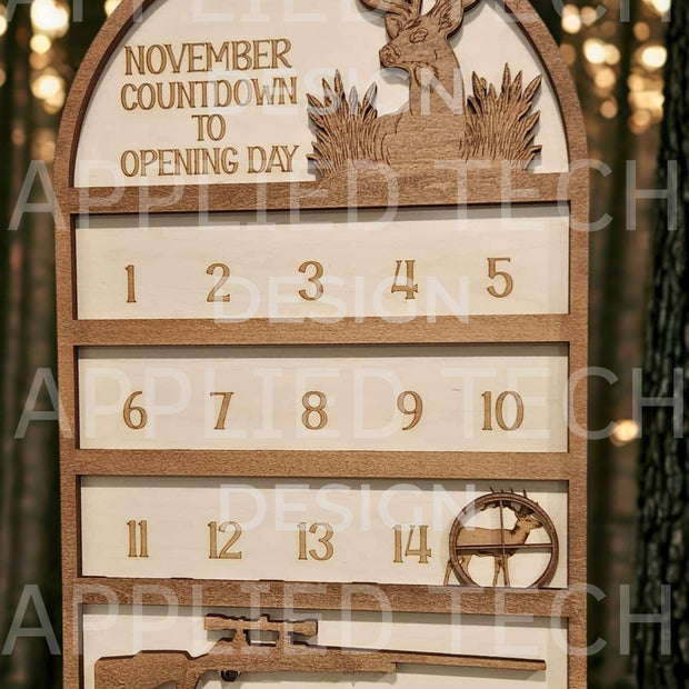 November Hunting Countdown (LARGE 18"w x 23.25"h)