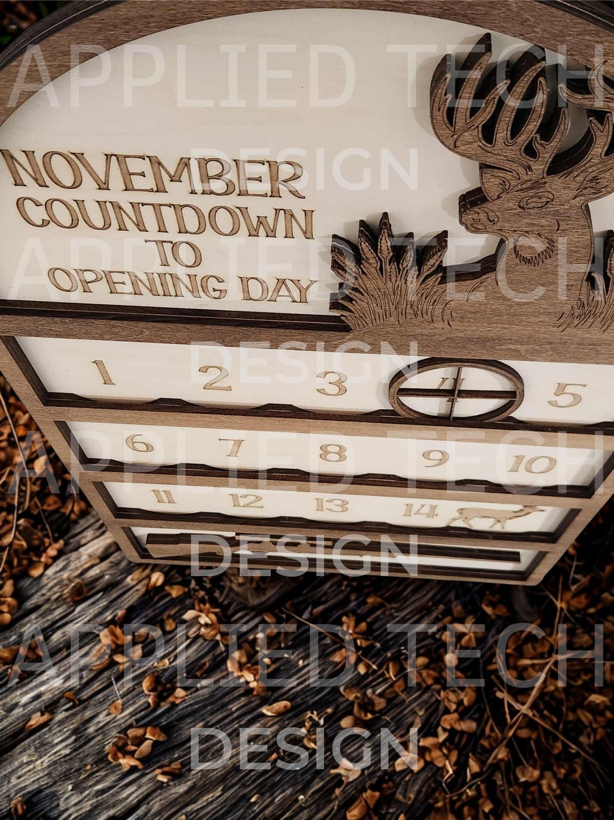 November Hunting Countdown (LARGE 18"w x 23.25"h)
