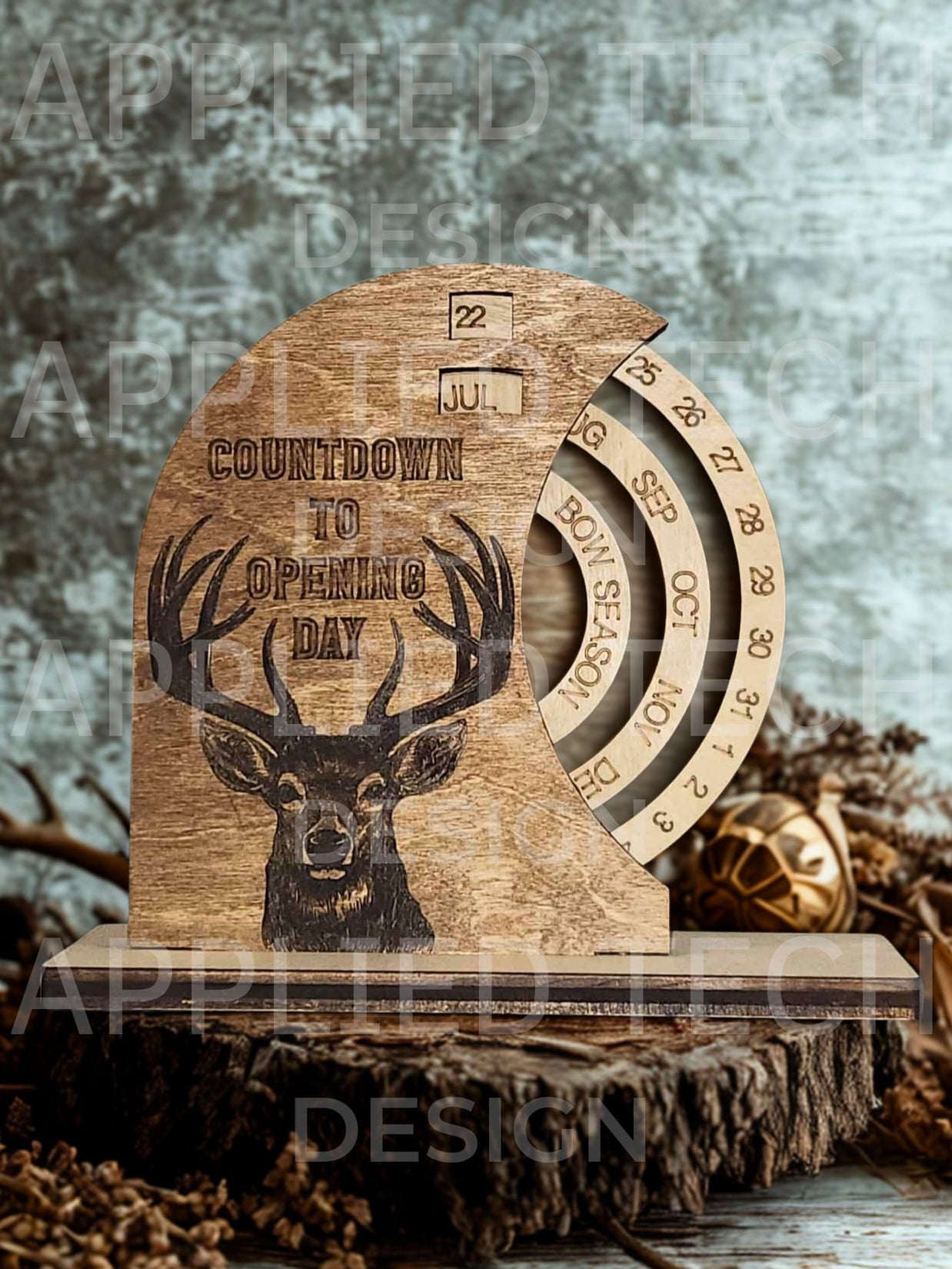 Rotating Hunting Calendar (SMALL 6.75"w x 6"h)