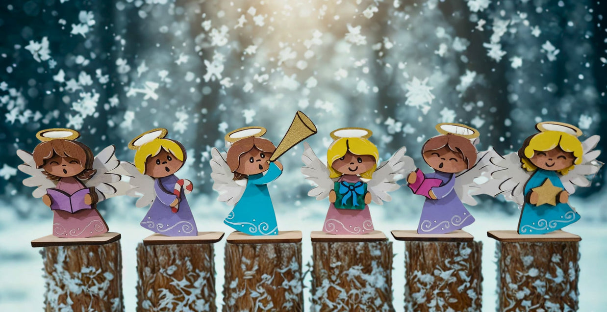 Cute Angels Standing Signs (Set of 6)