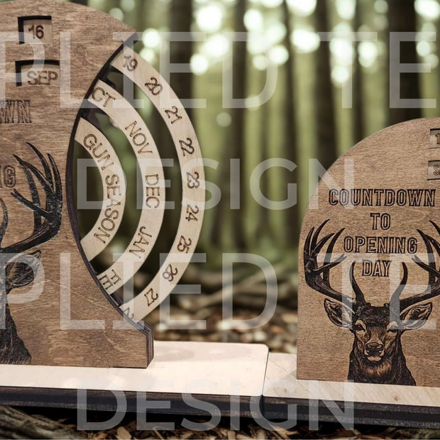 Rotating Hunting Calendar Countdown (LARGE 9"w x 10"h)