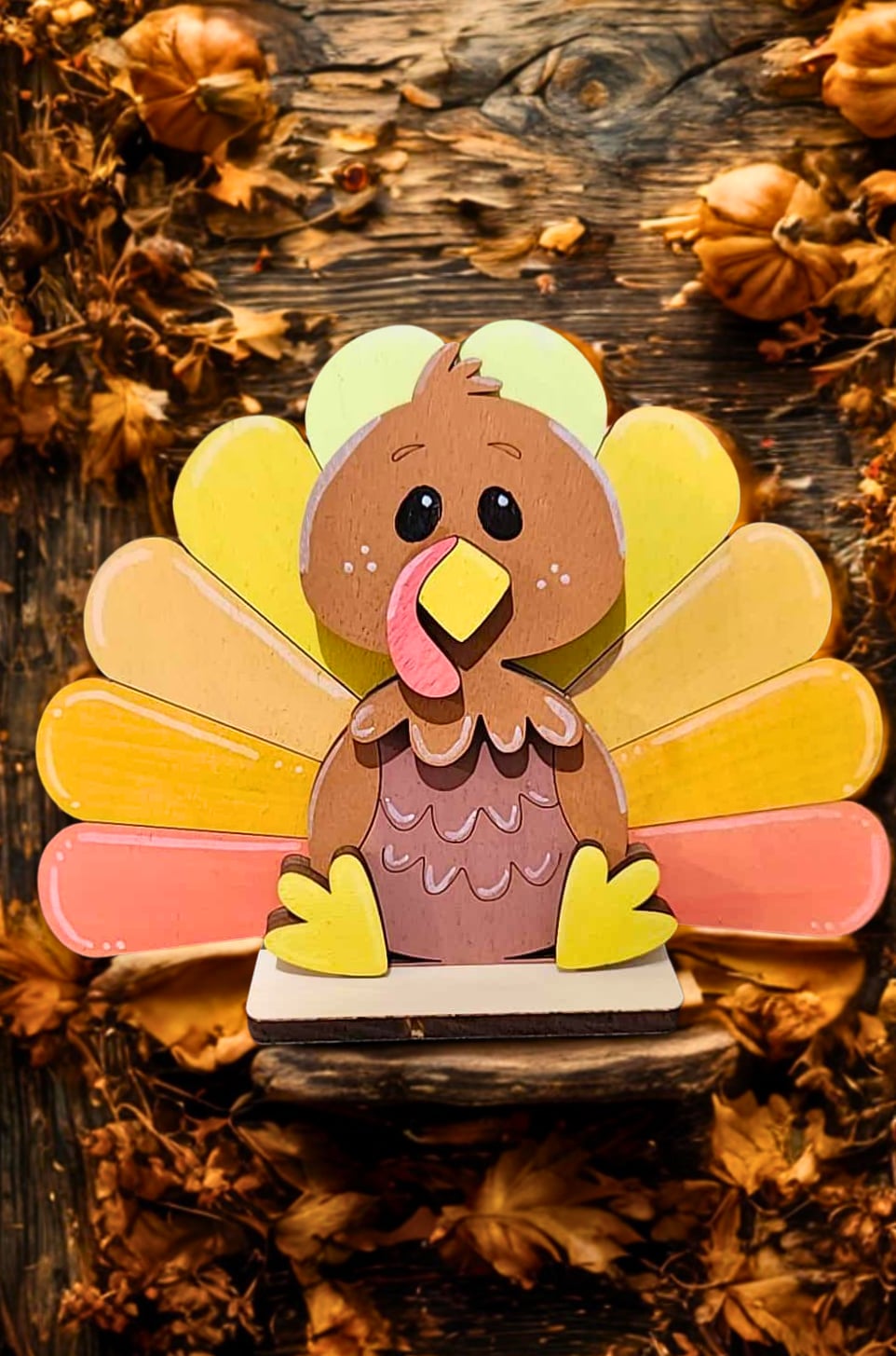 Cute Turkey Shelf Sign
