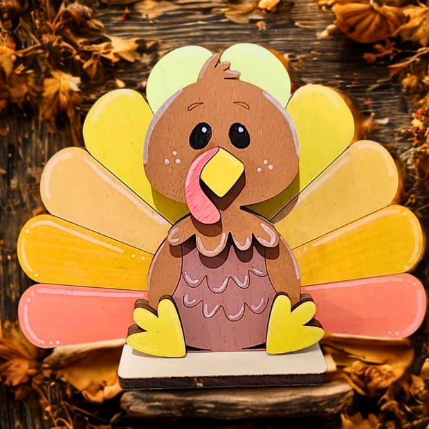 Cute Turkey Shelf Sign